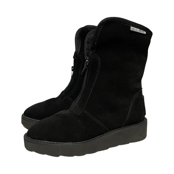 AUSSIE MERINO black suede and merino sherpa wool Amelia winter boots NIB 4, 5, 6 - Picture 3 of 14